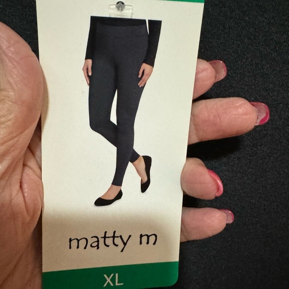 Matty M - Dark Charcoal Gray Knit leggings - Size XL - Picture 4 of 6